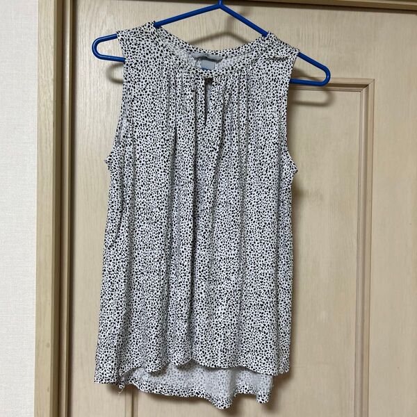 H&M ノースリーブトップス ドット柄 Sサイズ