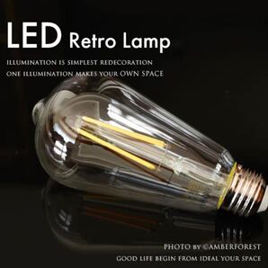 スワン電器LEDレトロ球 E26型 6.5W(電球色)- Slimac スライマック エジソン電球 SWB-E002L 1個