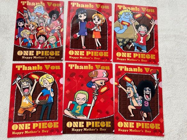 ワンピース ONE PIECE オリジナル A4クリアファイル 全6種セット