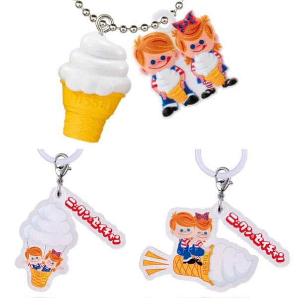 ニックン セイチャン アソートコレクション フィギュア ガチャガチャ ミニチュア めじるしアクセサリー ソフトクリーム B賞