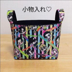 布バスケット小物入れハンドメイド【SM】