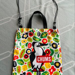 【非売品】チャムス ノベルティ 2WAYバッグ※ペンギンのお顔部分に赤い薄いシミがあります。
