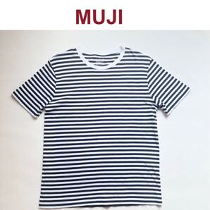 MUJI★ボーダー半袖Tシャツ★メンズ・L