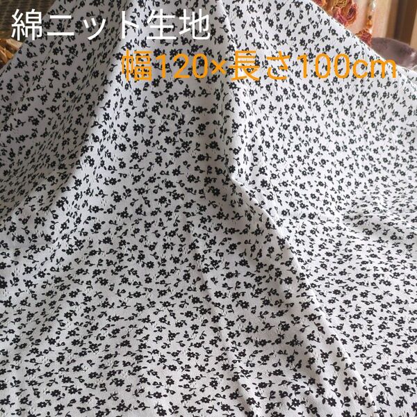 綿ニット生地 幅120×長さ100cm