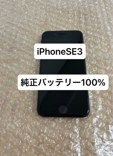 iPhone SE 第3世代(64GB、バッテリー純正100%、ブラック、SIMフリー、残債なし)