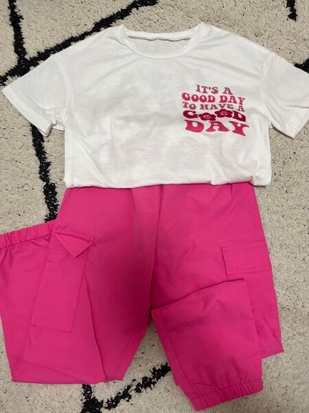 Tシャツ 上下セット キッズ セットアップ ダンス SHEIN