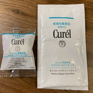 Curl キュレル モイストリペアシートマスク 1枚+フェイスクリーム サンプル