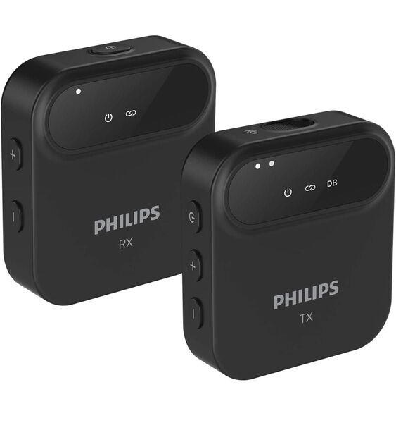新品Philipsフィリップス ワイヤレスマイク 360°集音 ピンマイク ラベリアマイク ノイズキャンセリング DLM3538C
