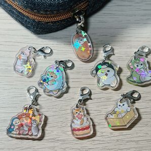 ⑥モフサンド アクリルチャーム 8個セット