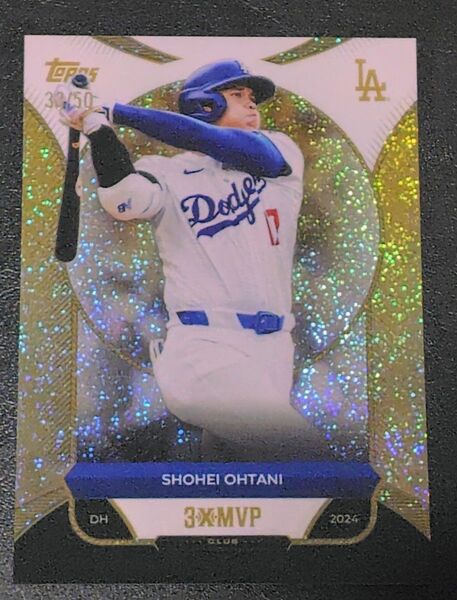 2025 Topps Welcome To The Club 3×MVP Gold Stardust 大谷翔平カード ドジャース