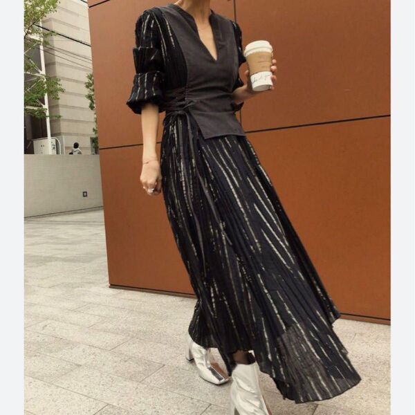 Ameri VINTAGE WASHI LAYERED DRESS