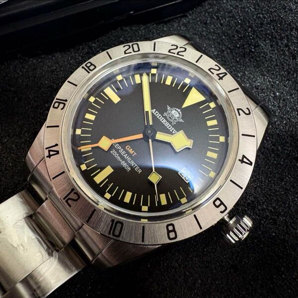 ADDIESDIVE GMT ダイバー ウォッチ 200m防水 腕時計