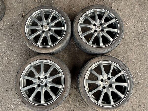 5ZIGEN インペリオ S-10 16インチアルミホイールタイヤ 4本セット フォルクスワーゲンセンターキャップ
