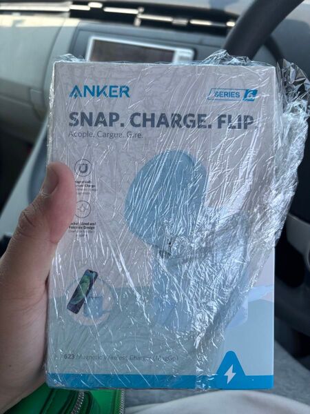 Anker Snap Charge Flip ワイヤレス充電器 ブルー系 未使用