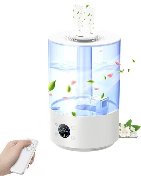 発売新モデル・リモコン操作便利・一台多役】加湿器 アロマディフューザー 大容量 7.8L 卓上加湿器 自動湿度調整3段階調節