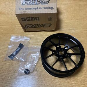 《新品未使用》ミニチュアオブジェ レイズ RAYS G025 ホイール 1/5 ブラック
