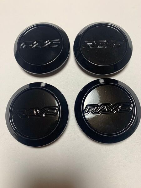《新品》レイズ RAYS ホイールセンターキャップ ブラック 4個セット