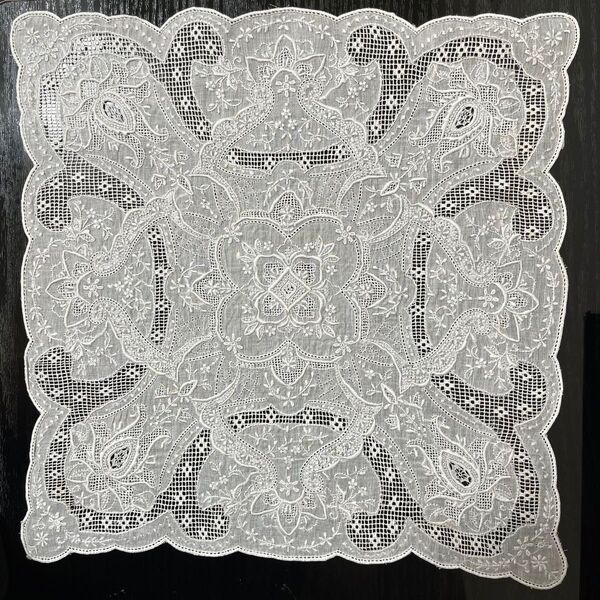 未使用品 ヴィンテージ スワトウ 刺繍ハンカチ SWATOW