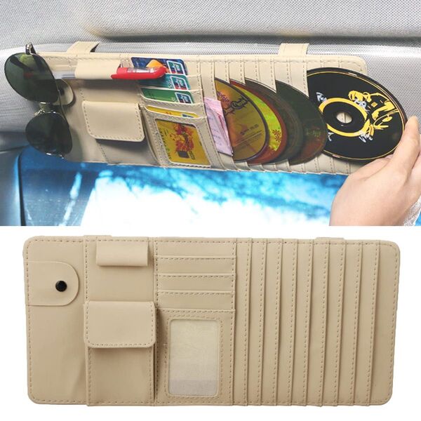 サンバイザー サンバイザーポケット 小物 収納 カー用品 車用 ミリタリー