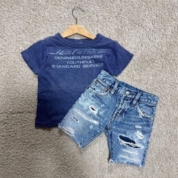 デニムダンガリー 【DENIM DUNGAREE】 デニムパンツ & Tシャツ