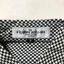 日本製 E hyphen 66 イーハイフン 黒×白 チェック シャツ 美品 管理B67_画像4
