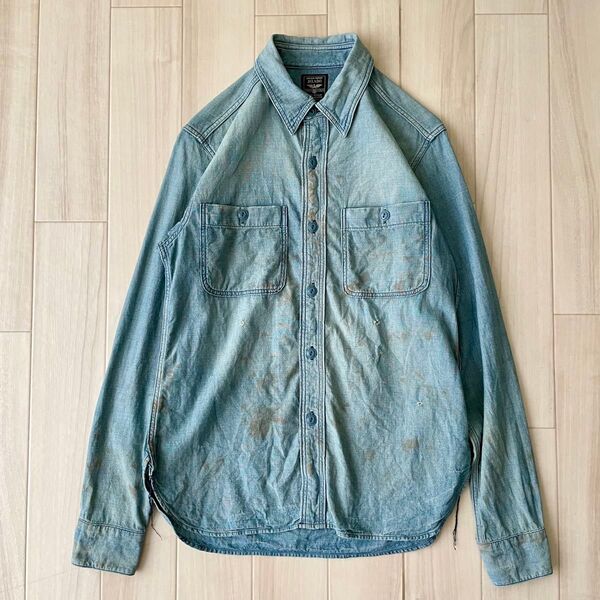 JELADO Naval Shirts Vintage Finish ジェラード シャンブレー デニム シャツ ダメージ