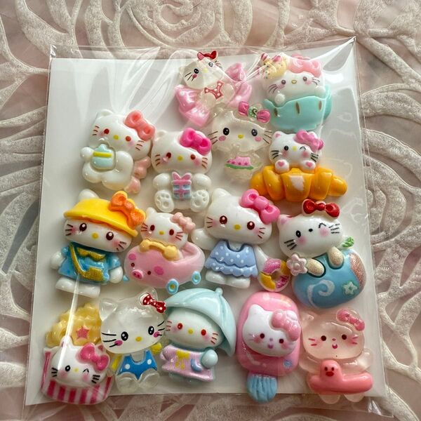デコパーツ 15個セット!キティちゃん