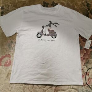 新品 Tシャツ 白 プリント レディース