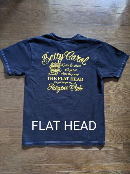送料込 良品 フラットヘッド Tシャツ サイズ38(M) ブラック THE FLAT HEAD 日本製