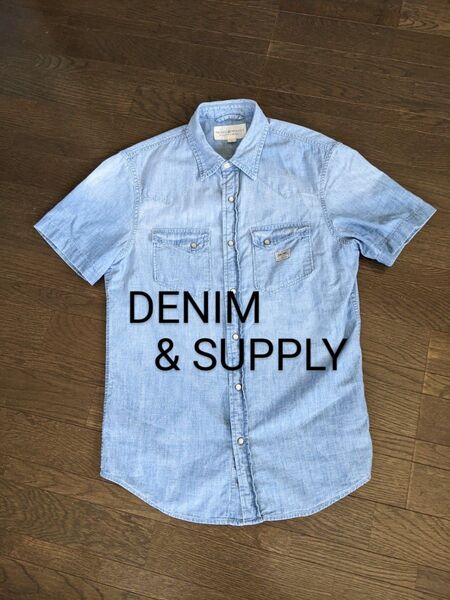 送料込 Denim & Supply ウエスタンシャツ 半袖 デニム&サプライ ラルフローレン RALPH LAUREN Sサイズ