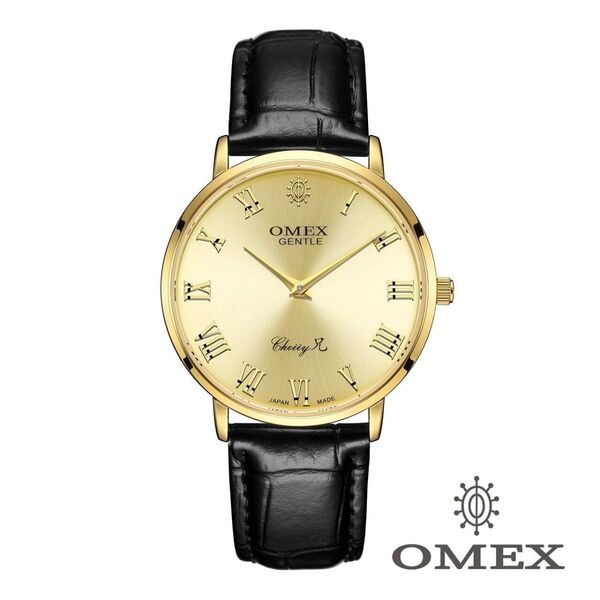 未使用 オメコ OMECO OMEX チェリー兄 ゴールド 金色 クォーツ 腕時計