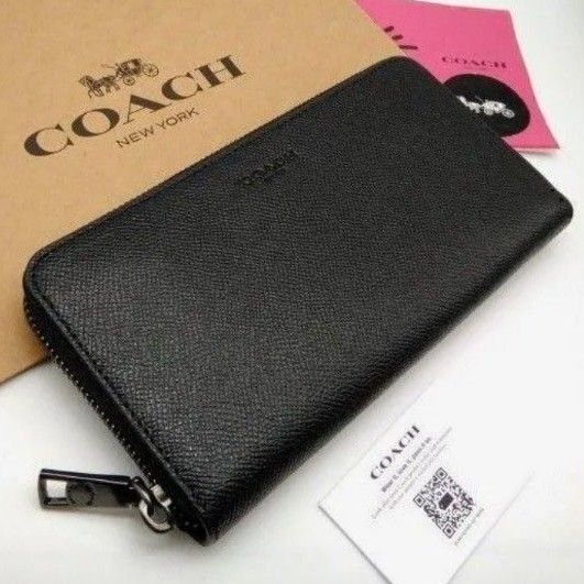 新品 COACH 長財布 メンズ ブラック
