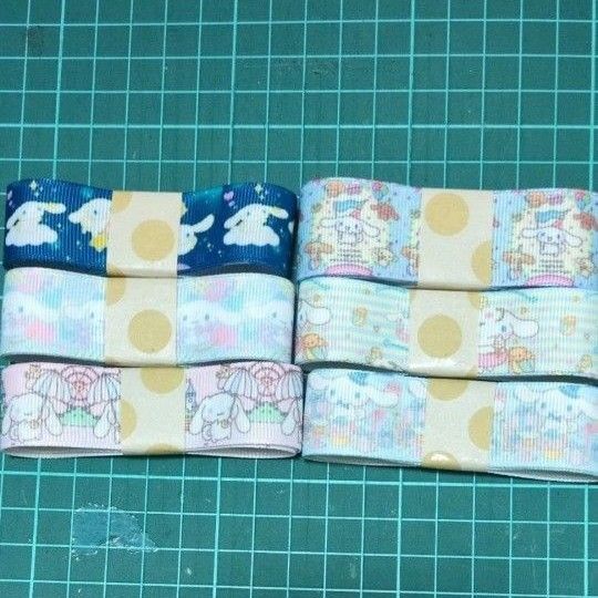 グログランリボンまとめ売り(J) 1m×6種類