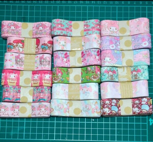 グログランリボンまとめ売り(H) 1m×18種類