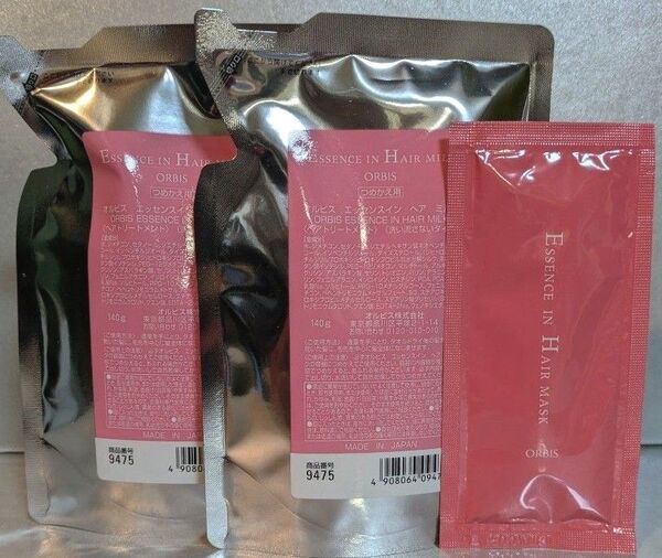 オルビス エッセンスイン ヘアミルク 詰め替え用2個+サンプル1個