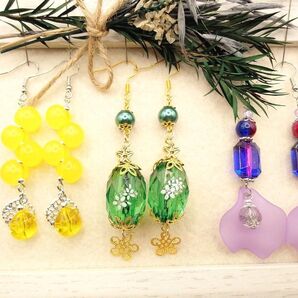 【③】ハンドメイドピアス 3点SET(イヤリング変更可)