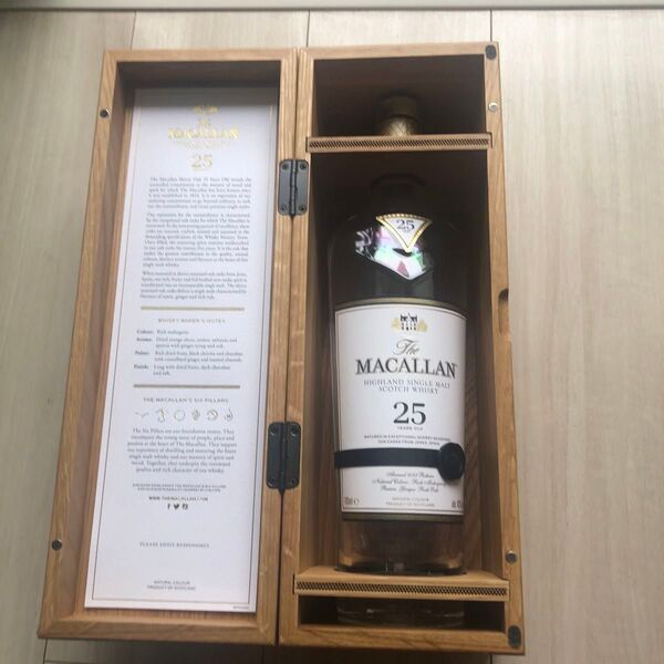The Macallan 25年 シングルモルトウイスキー 700ml 【空瓶】