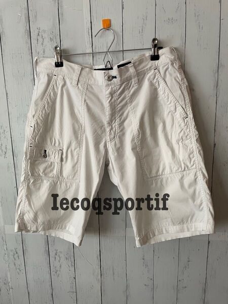le coq sportif ハーフパンツ メンズ オフホワイト ルコック ゴルフ ゴルフウェア メンズ 白 自転車