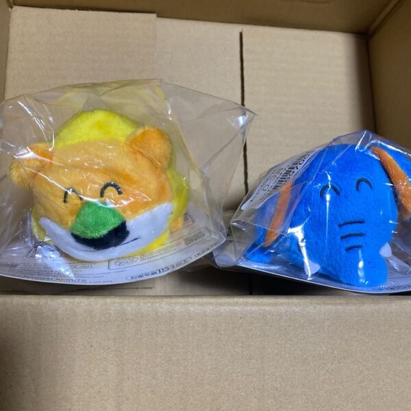 たべっ子どうぶつ 一番くじ すやりんこれくしょん D賞 おててくつろぎマスコット らいおん、ぞう