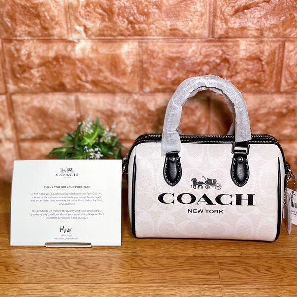 【★1点限り★】 COACH ミニ ローアン クロスボディ・シグネチャーキャンバス