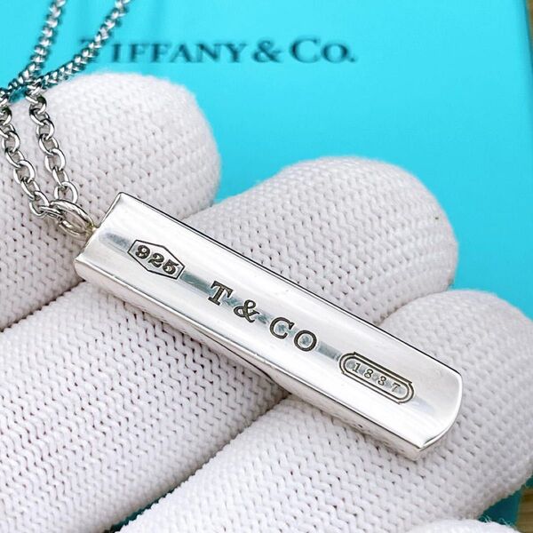 ◇ティファニー◇Tiffany&Co. 1837 バー ネックレス ペンダント Ag925 シルバー ブランド