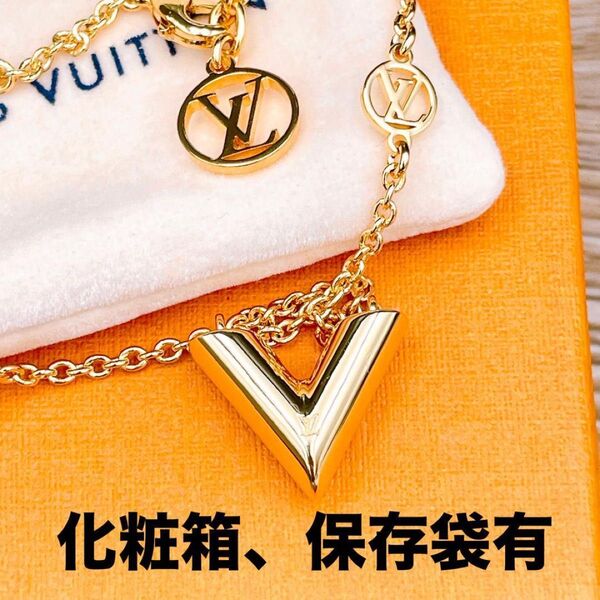 ◇ルイヴィトン◇新品仕上済 LOUIS VUITTON M00857 エセンシャルV ネックレス LE2283 ゴールド ブランド