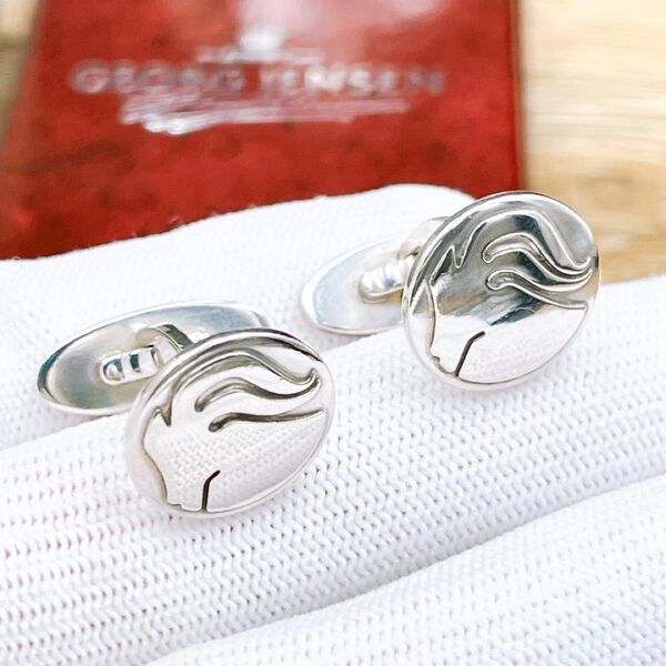 ◇ジョージジェンセン◇GEORG JENSEN カフス カフリンクス カフスボタン Ag925 14.1g 176 ブランド