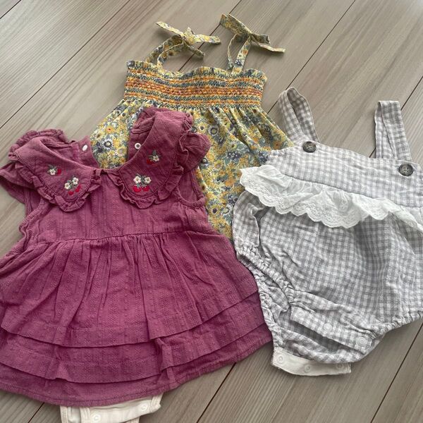 ベビー服 女の子3点セット 夏服 70 80size