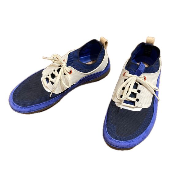★試着のみ★クラークス★Clarks スニーカー シューズ 靴 ネイビー×白 ラバーソール?ゴム?樹脂?26.5cm NATURE