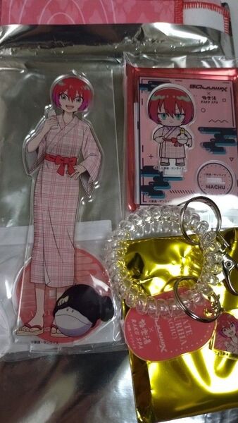 極楽湯 ジークアクス ロッカーキー風キーホルダー マチュ タオル SDアクスタ アクスタ
