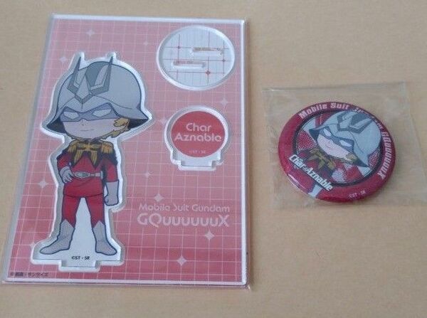シャア アクリルキーホルダー アクキー 缶バッジ ジークアクス 歌舞伎町タワーコラボ