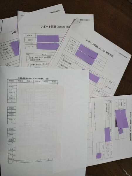 ニチイ 介護職員初任者研修 レポート満点解答 №1~4