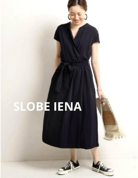 新品タグ付☆ SLOBE IENA リボンベルトカシュクールワンピース
