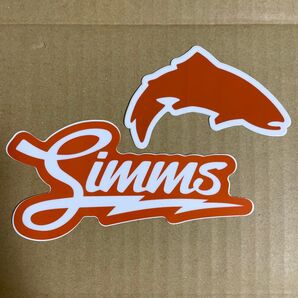 シムス ステッカー 2枚セット ロゴ トラウト ★ Simms Sticker